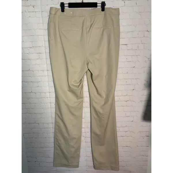 Chico's Comfort Waist Straight Leg Pants Natural Tan 570226142‎ Size 2 Tall NWT - Image 2