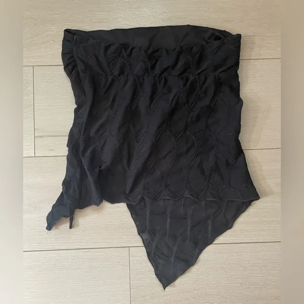 Silence + Noise‎ Asymmetrical Ruched Skirt Black Size L Urban Outfitters Texture - Image 4