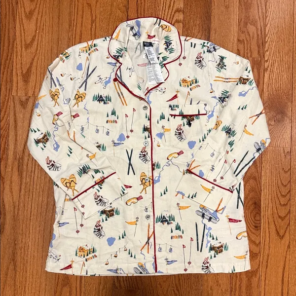 Polo Ralph Lauren Madison PJ Set Traveler Ski Print Size Small - Image 2