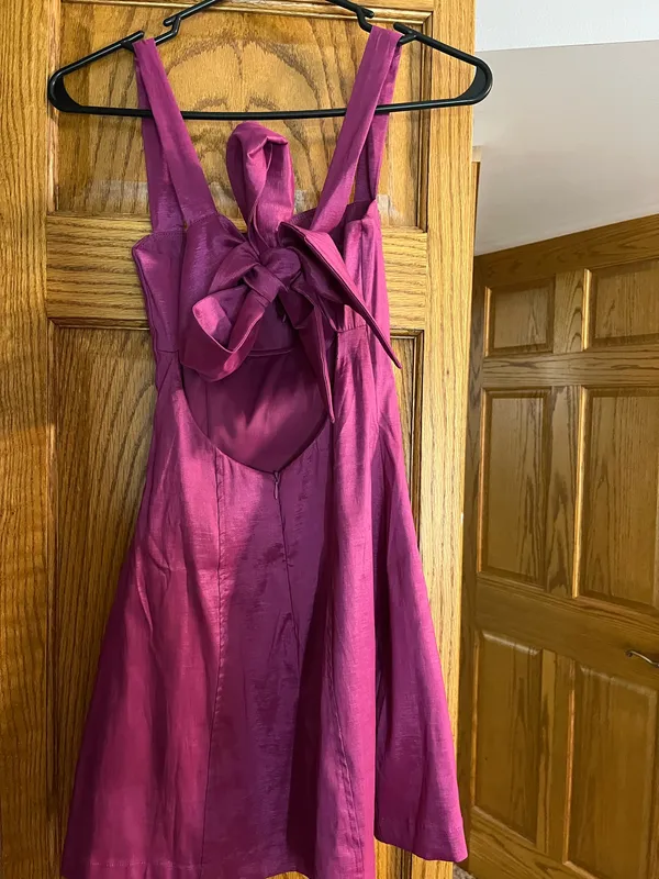 Lucy in the Sky chrome purple pink bodycon dress - Image 4