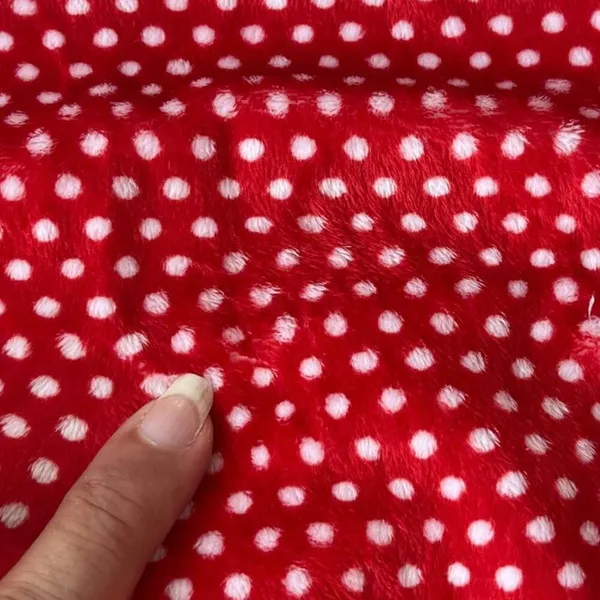 SEW SWEET MINKY Designs DrawString Tote Bag Red White Polka Dots NWT - Image 7