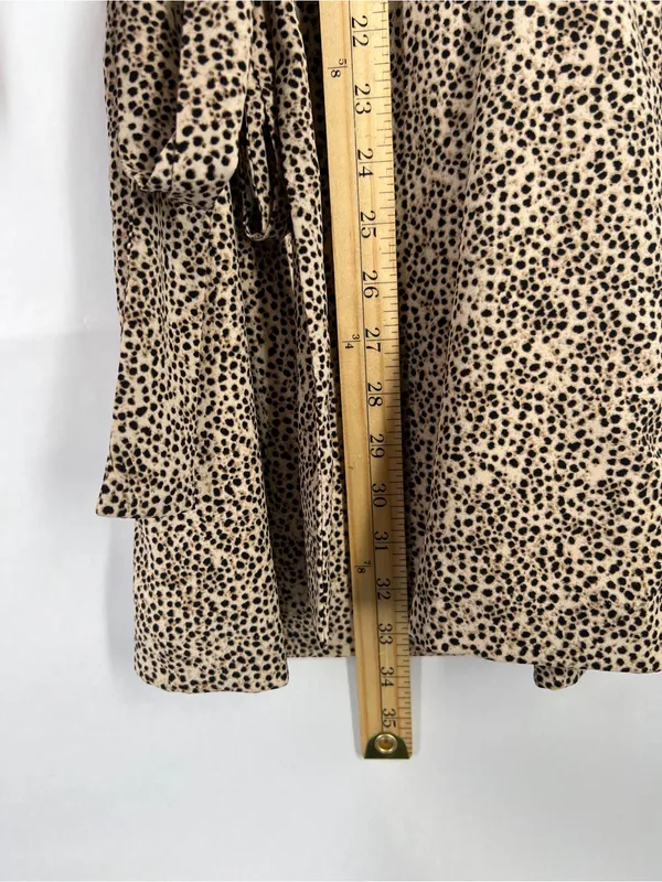 H&M‎ Cheetah Print Tie Waist Mini Dress Size 4 - Image 10