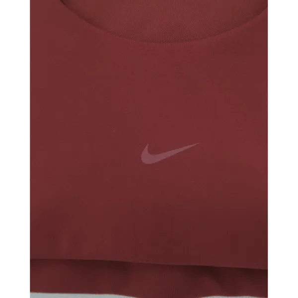 Nike Alate Minimalist Sports Bra Dark Red Low Support Scoop Neck Yoga Top - Image 4