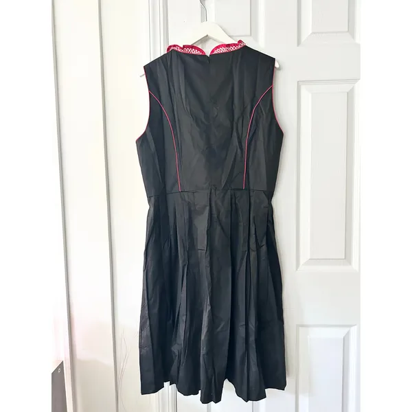 Scarlet Darkness NWT Black Red Cotton Corset Lace Up Gingham Trim Dress 2XL - Image 9