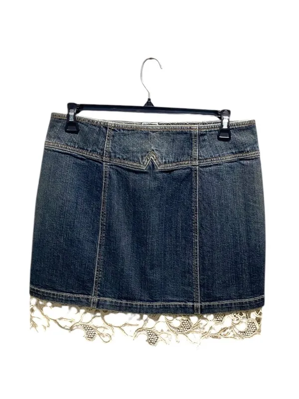 Gap Denim Skirt Blue Size 12 Y2K Lace Festival Coastal Spring Cottagecore Casual - Image 10