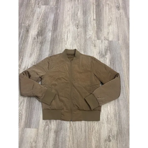 Lululemon Non-Stop Bomber Jacket Tan Khaki Size 6 - Image 2