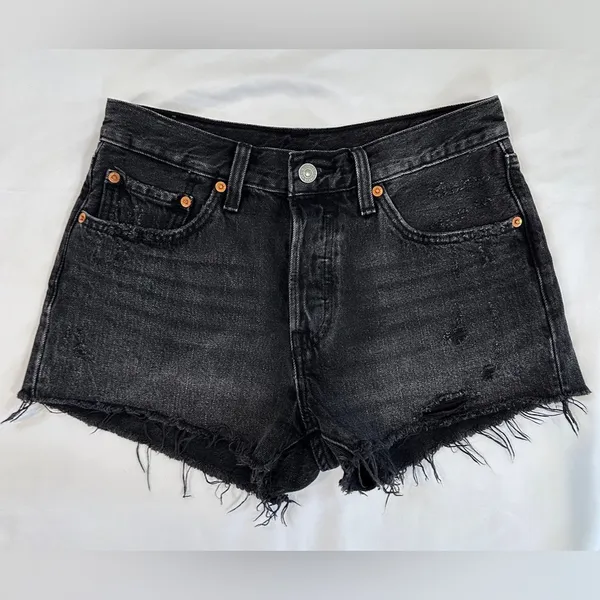 Levi's ® 501® Original Fit HR Denim Shorts - Faded Black - 26W - Image 7