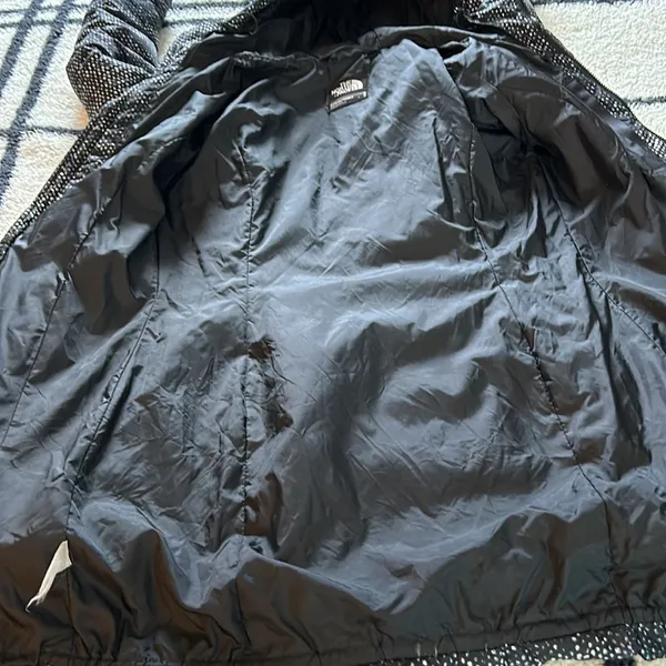 The North Face Womens Gotham Jacket Hooded TNF Black Donegal Print. Size SP. - Image 14