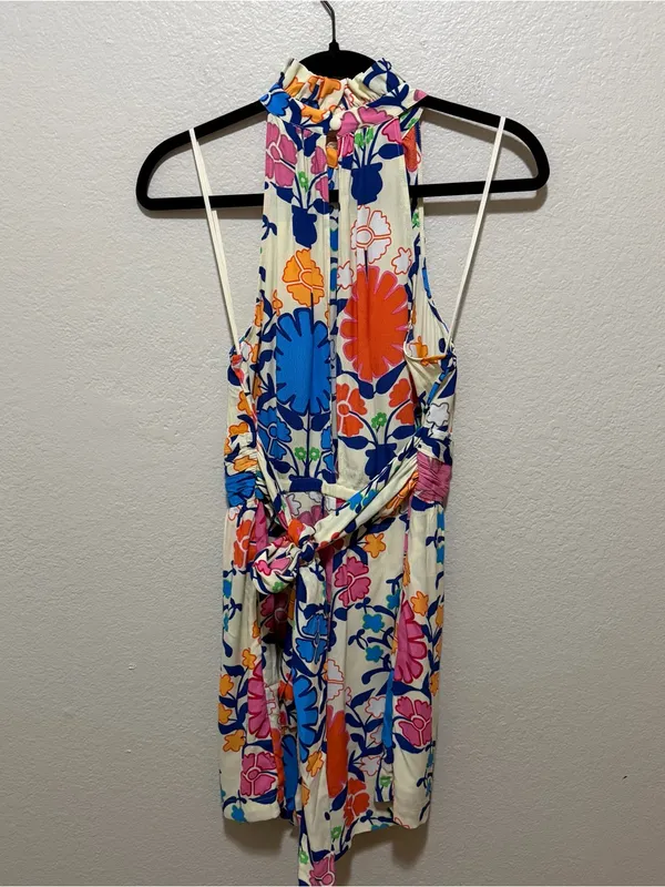 NWT Anthropologie Plenty by Tracy Reese Floral Romper Small - Image 4