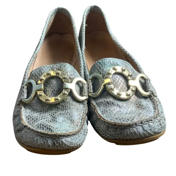 Stuart Weitzman snake print leather loafer size‎ 7.5 - Image 3