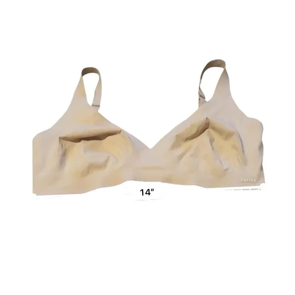 SKIMS Fits‎ Everybody Plunge Bra Womens S Sand Beige Wireless Seamless Comfort - Image 4