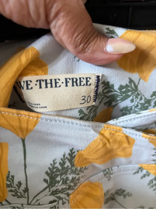 We The Free Yellow Floral Boot Cut Pants - Image 6