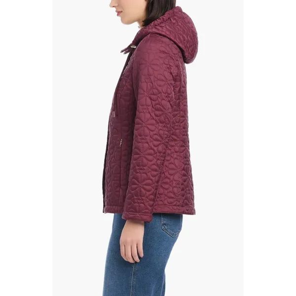 NWT!! KATE SPADE New York Water Resistant Hooded Floral Quilted Jacket X-Large - Image 6