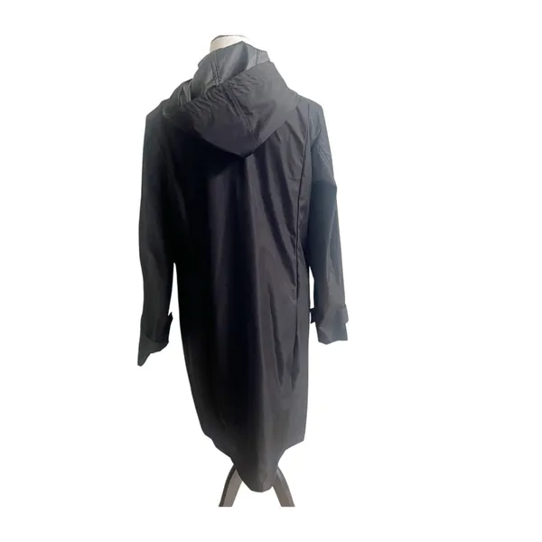 Bernardo Hooded Rain Coat Womens Medium Black Waterproof Full Zipper Gorpcore - Image 3