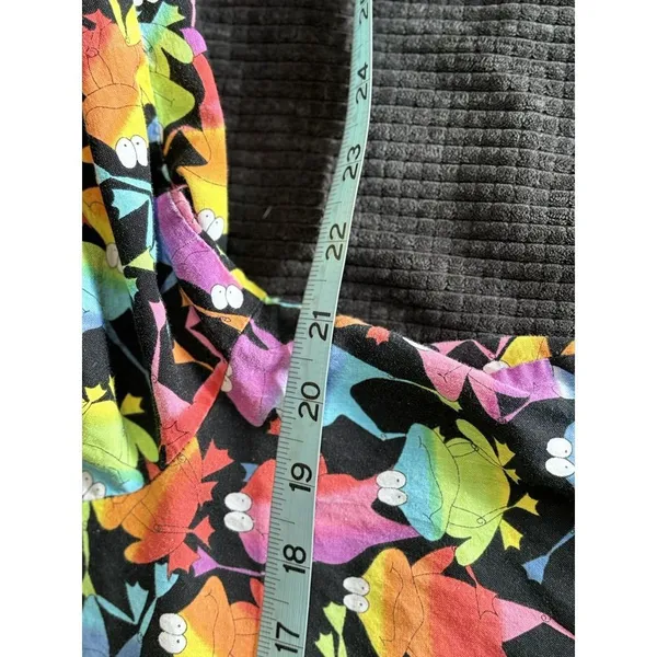 Cotonality Multi Colored Frogs Short Sleeve Snap‎ Up Round Pockets Size Small - Image 8