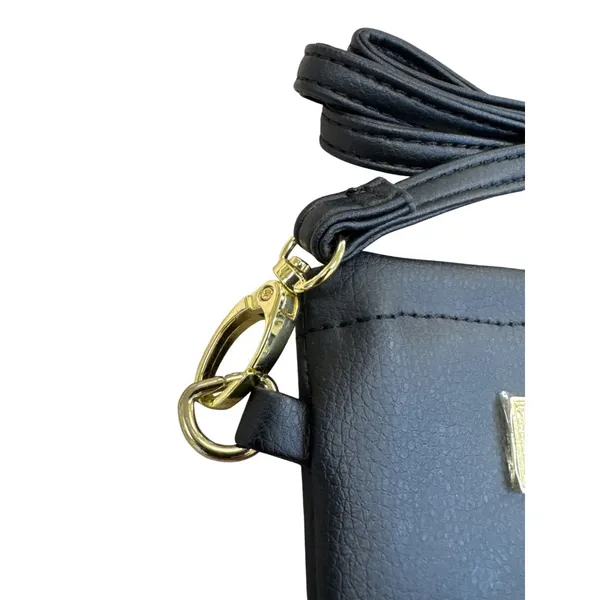Betsey Johnson Luv Black faux leather \Crossbody Handbag SKU 8269 - Image 2