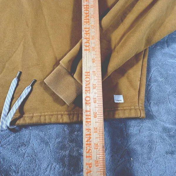 Vuori Womens Large Restore Sweatshirt Drawstring Gold Camel Relaxed Oversized - Image 12