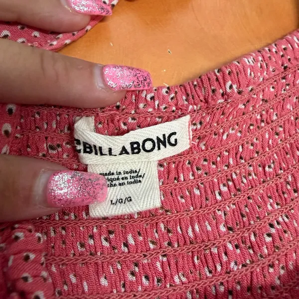 Billabong Pink Patterned Jumpsuit - Image 3