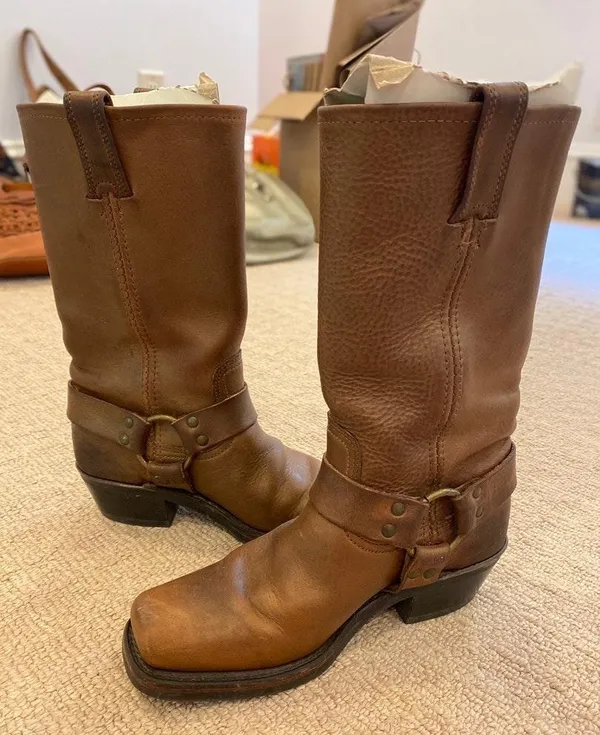 Frye Harness Boots Brown Leather 12R - Image 2