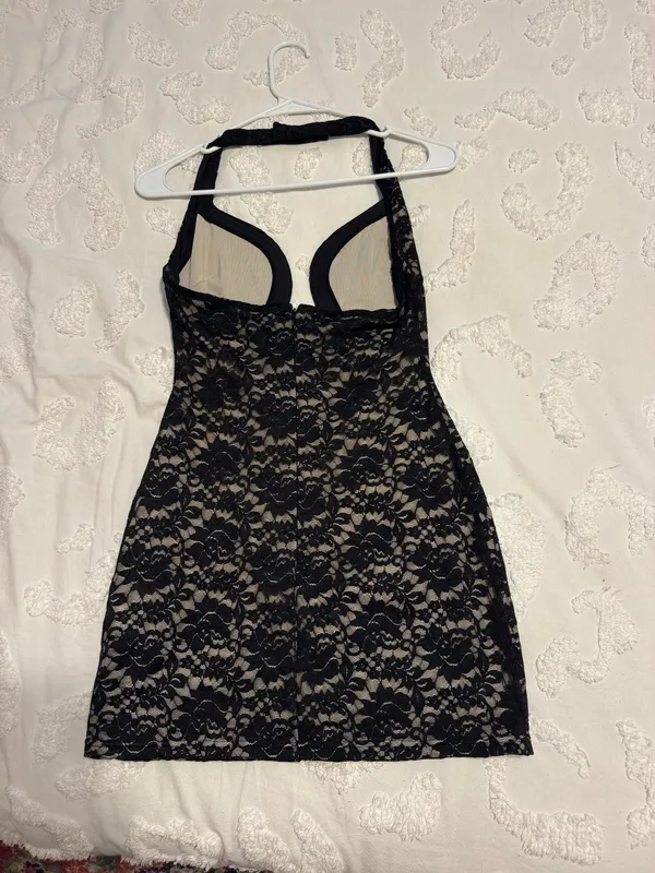 White Fox Boutique Dress Mini Black Lace - Image 2