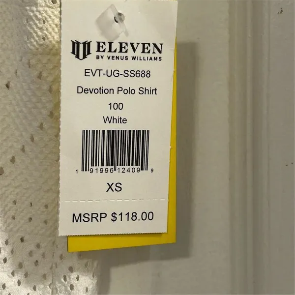 Eleven by Venus Williams‎ Women's XS White Polo Shirt Lightweight Breathable - Image 7
