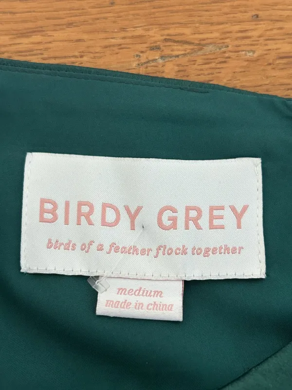 Birdy Grey Kira Satin Dress Emerald Green Size M - Image 7