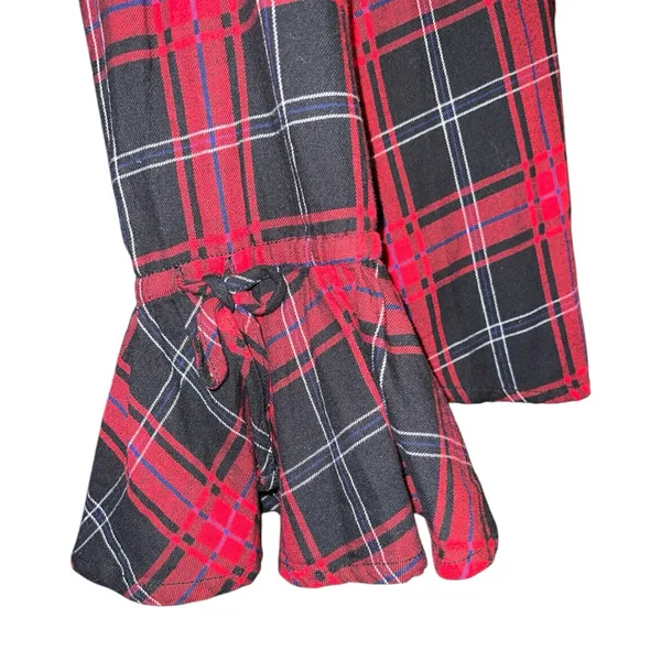 Beach lunch lounge Plaid ladies Shirt - Red and Black buffalo plaid - Image 8