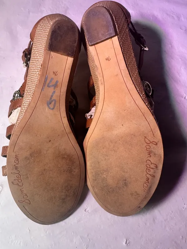 Sam Edelman Tan Leather Strappy Sandals - Image 8