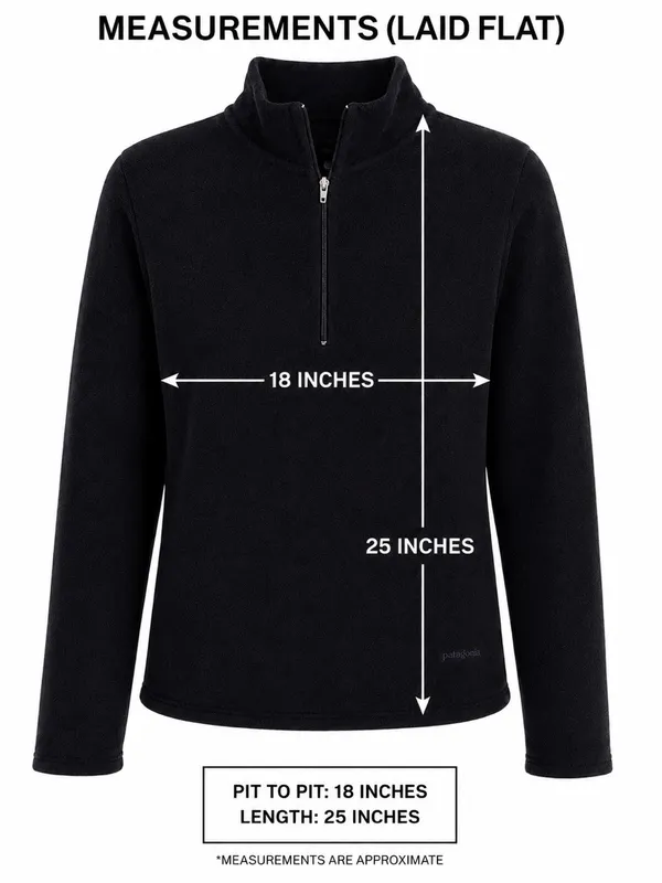 Patagonia Capilene Fleece Pullover Black USA Made Women’s Small Vintage 1990’s - Image 3