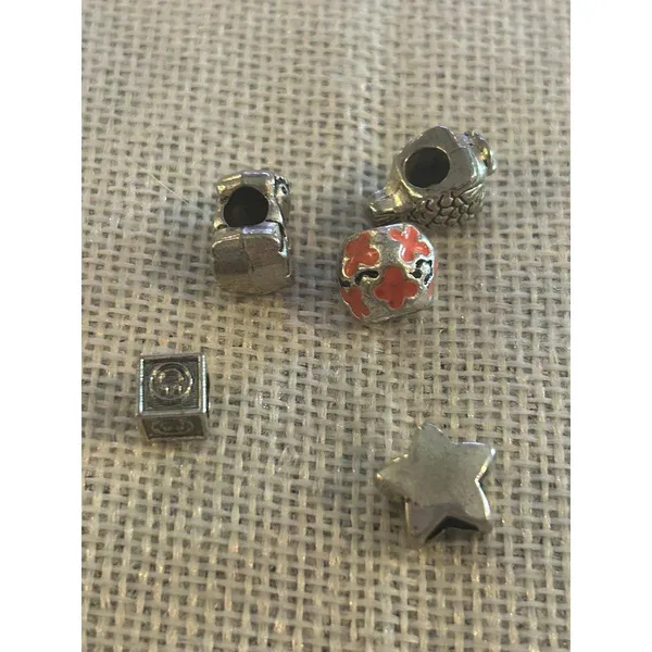A485 charm bracket silver plated 5 pcs Gray - Image 2