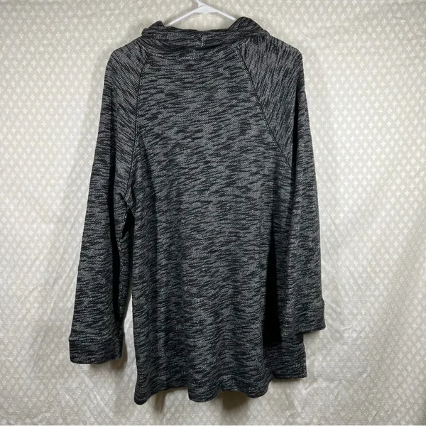 J. Crew Black Space Dye Funnel Neck Pullover‎ Sweater - Image 4
