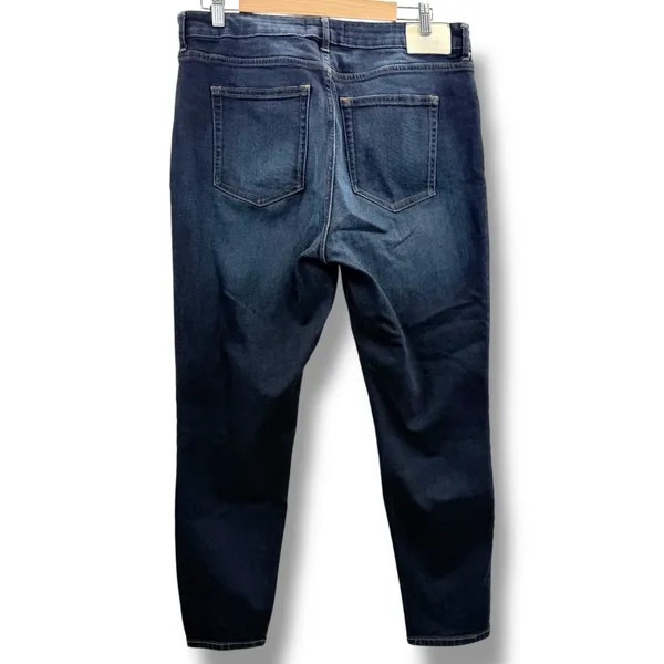 Everlane The Curvy High Rise Dark‎ Wash Cropped Skinny Jeans Sz 33 - Image 4