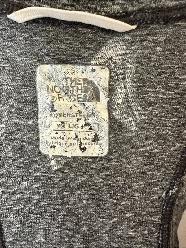 The North Face Charcoal Gray Racerback Tank with Neon Logo - Image 2