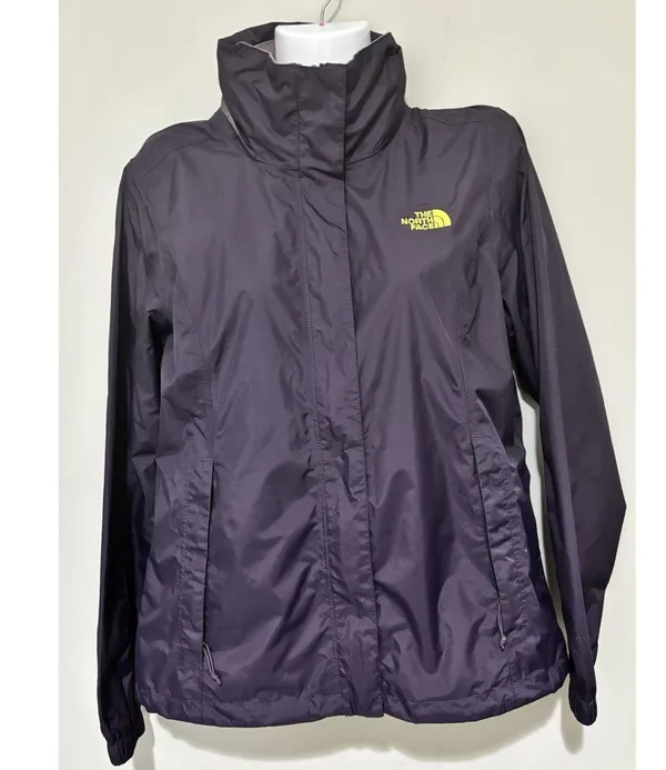 North Face DryVent Purple Yellow Hooded Rain Jacket M Hiking Camping Gorpcore - Image 2