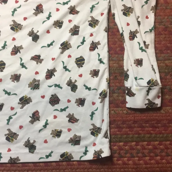 VINTAGE TEDDY BEAR TURTLE NECK LONG SLEEVE Red Size XL - Image 6