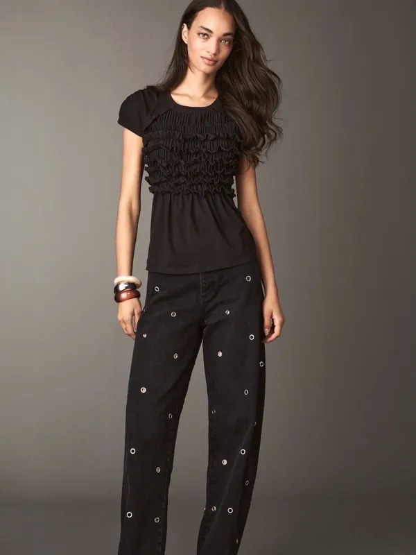 Anthropologie Maeve Smocked Sleeveless Ruffle Top - Image 8