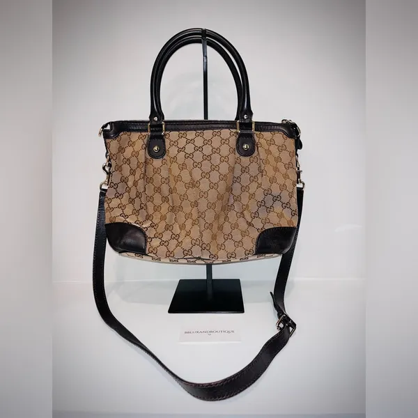 Gently Used - Gucci Canvas Sukey Shoulder Bag - Image 5