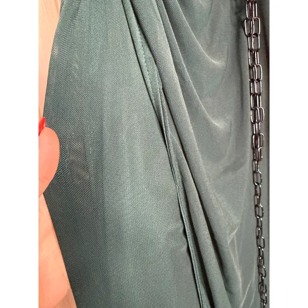 NWT Lulus Epitome of Allure Emerald Green Strapless Ruched Tulip Maxi Dress Sz M - Image 8