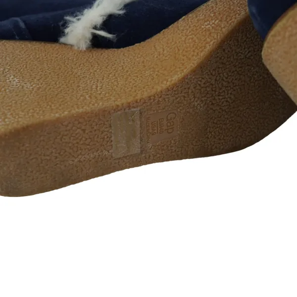 NWT Navy Gap Suede &‎ Shearling Gwen Ankle Boots Sz 9 - Image 5