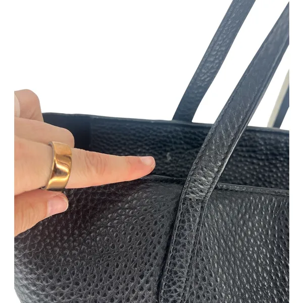 Rebecca Minkoff Unlined Front‎ Pocket Leather Tote Black Studded - Image 11
