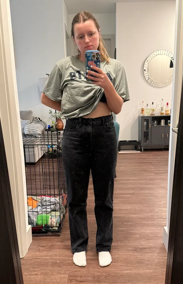 J Crew Black Straight Leg Jeans - Image 3