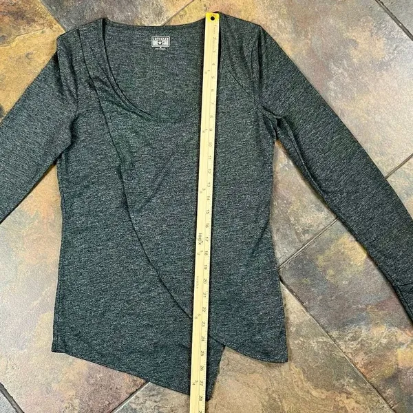 Converse One Star Dark Gray Jersey Top Long Sleeve Medium - Image 3
