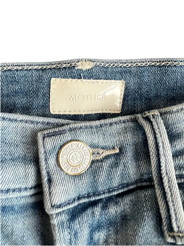 Mother Denim Women’s The Hustler Ankle Fray Cropped Jeans in Knock on Wood 26 - Image 4