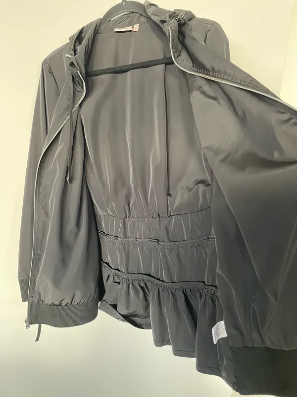 Lotus Women's Full-Zip Hooded Windbreaker Black Size 4 - Image 4