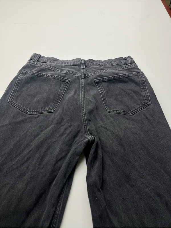 Reformation Jeans Cary High Rise Slouchy Wide Leg Jean Womens 29 Faded Black - Image 11