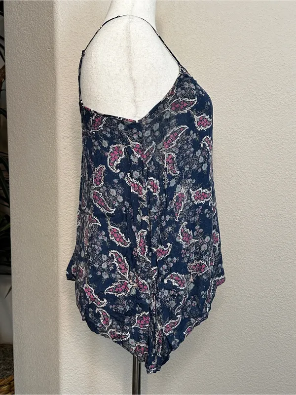 Mossimo Supply Co. Navy Paisley Spaghetti Strap Camisole - Image 5