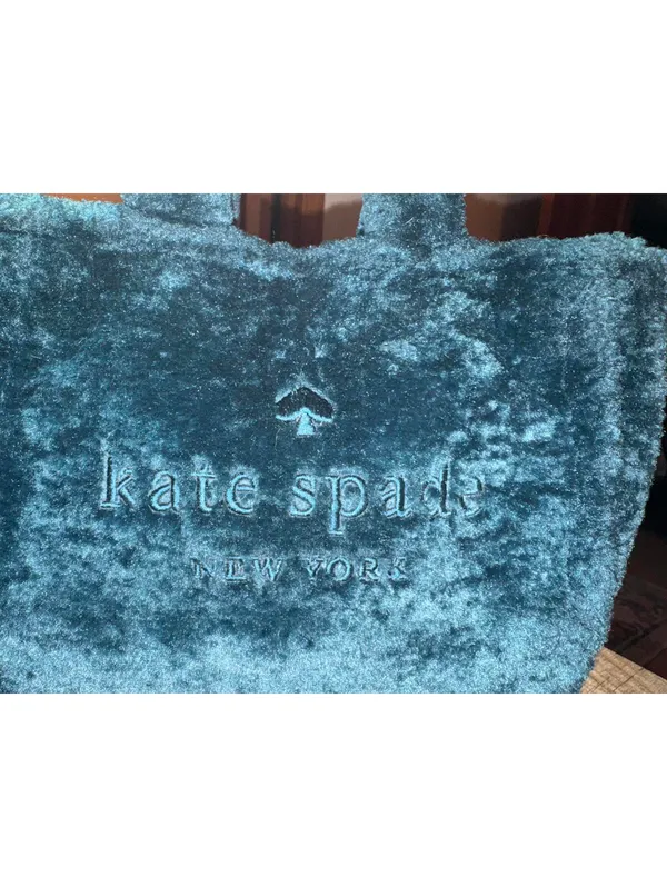 Kate Spade New York Teal Furry Small Tote/Crossbody Bag - Image 5