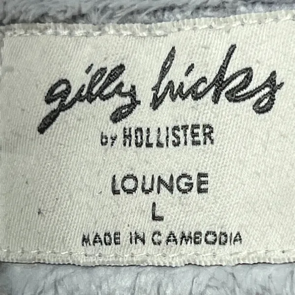 Hollister Gilly Hicks Long Sleeve Lounge Hoodie Women's Size Large Light Gray - Image 2