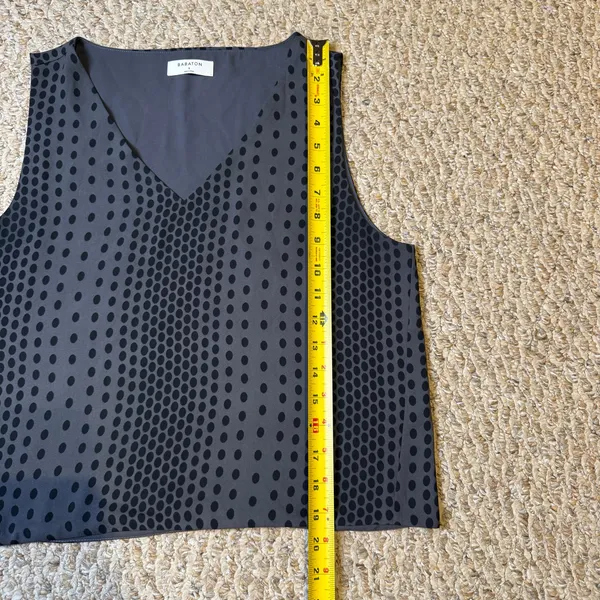 Babaton Gray With Black Polka Dots Satin Cami Professional Dressy‎ Casual Tank S - Image 4