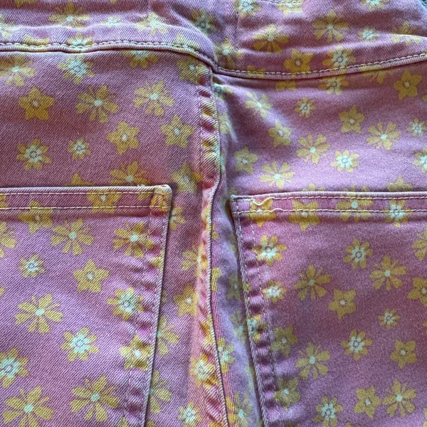 ZARA High Waisted Floral Jeans - Image 5